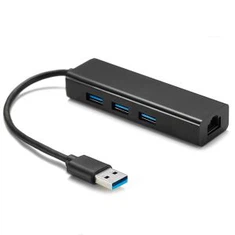 3-Порт УСБ 3.0 Хуб са Етхернет адаптером