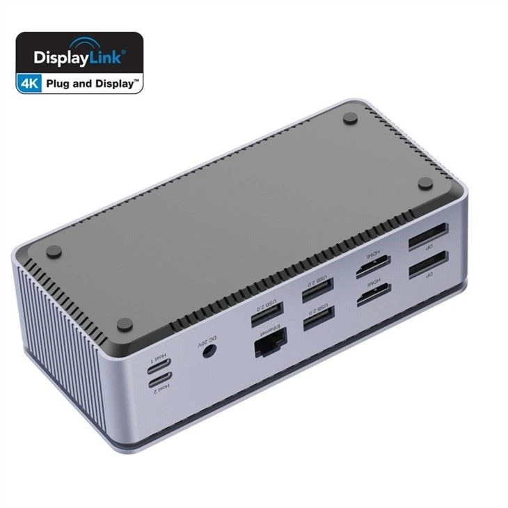 DisplayLink DL6950 19 IN 1 USB C Dock With M.2