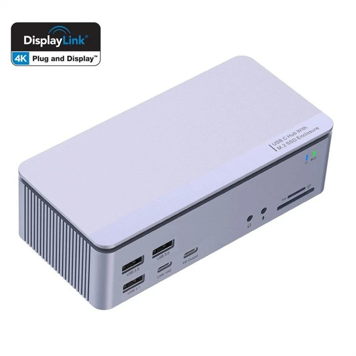DisplayLink DL6950 19 IN 1 USB C Dock With M.2